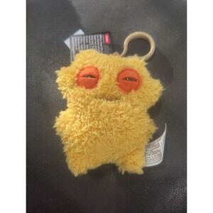 Fuggler Keychain Sir NobbyNuts Funny Ugly monster plush New with tags yellow
